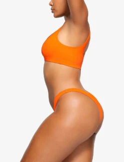Tanga Mid-rise Recycled Stretch-nylon Bikini Bottoms -Reiss Shop R04189634 ORANGE ALT02