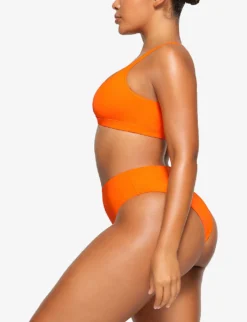 Scoop-neck Recycled Stretch-nylon Bikini Top 6 Scoop-neck Recycled Stretch-nylon Bikini Top -Reiss Shop R04189637 ORANGE ALT02