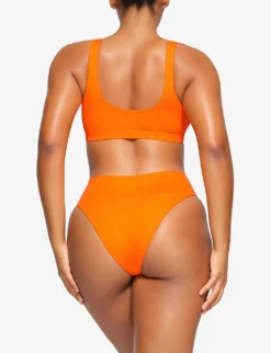 Scoop-neck Recycled Stretch-nylon Bikini Top 7 Scoop-neck Recycled Stretch-nylon Bikini Top -Reiss Shop R04189637 ORANGE ALT03