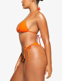 Halterneck Stretch-recycled Nylon Bikini Top 6 Halterneck Stretch-recycled Nylon Bikini Top -Reiss Shop R04189638 ORANGE ALT02