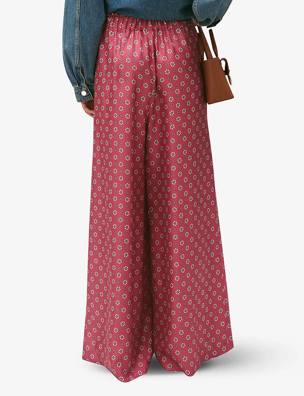 CLAUDIE PIERLOT Pantin Graphic-print Wide-leg High-rise Silk Trousers 4 CLAUDIE PIERLOT Pantin Graphic-print Wide-leg High-rise Silk Trousers - Image 4