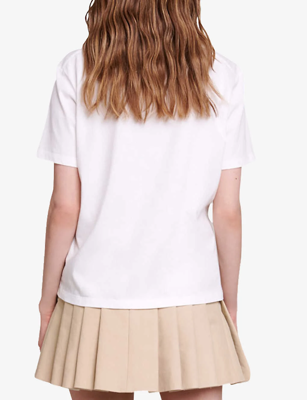 Maje Tamina 'Paris' Chiffon-lettering Cotton T-shirt 4 Maje Tamina 'Paris' Chiffon-lettering Cotton T-shirt - Image 4