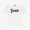Maje Tamina 'Paris' Chiffon-lettering Cotton T-shirt