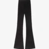 Maje Pariso Flared-leg High-rise Stretch Ribbed-knit Trousers