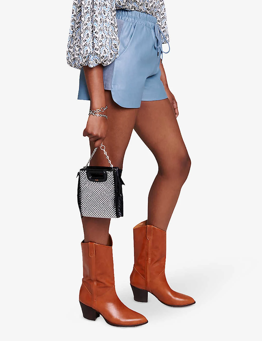 Maje Issma High-rise Faux-leather Shorts 3 Maje Issma High-rise Faux-leather Shorts - Image 3