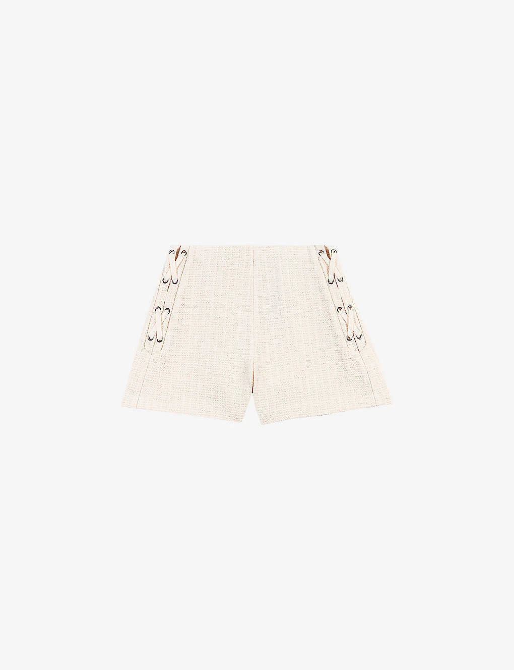 Maje Ivileno Lace-up Tweed Shorts 1 Maje Ivileno Lace-up Tweed Shorts