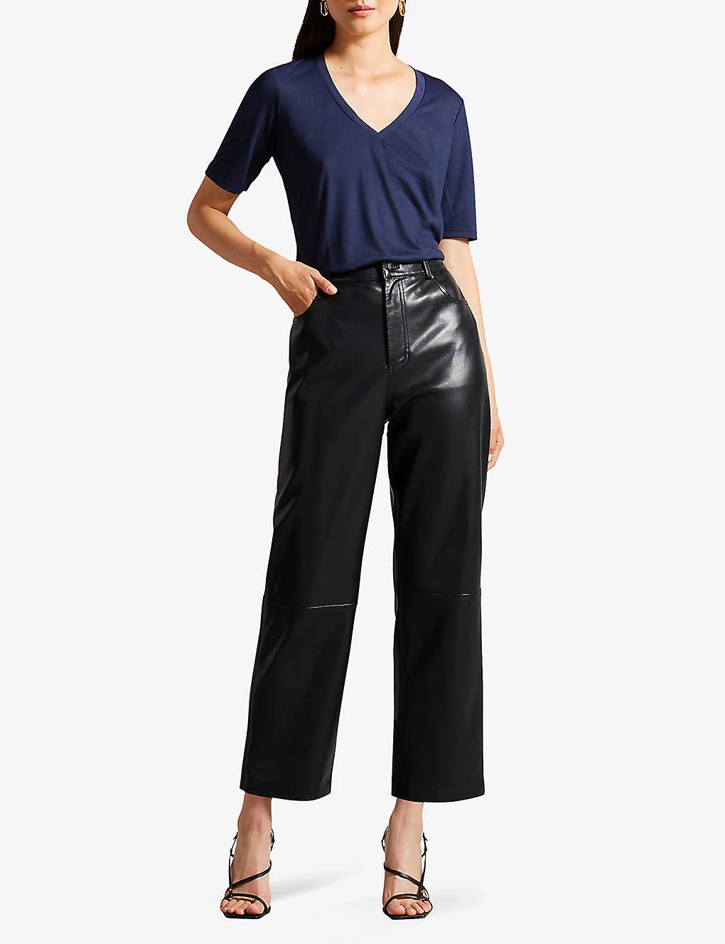 Ted Baker Kerika V-neckline Short-sleeve Woven T-shirt 2 Ted Baker Kerika V-neckline Short-sleeve Woven T-shirt - Image 2