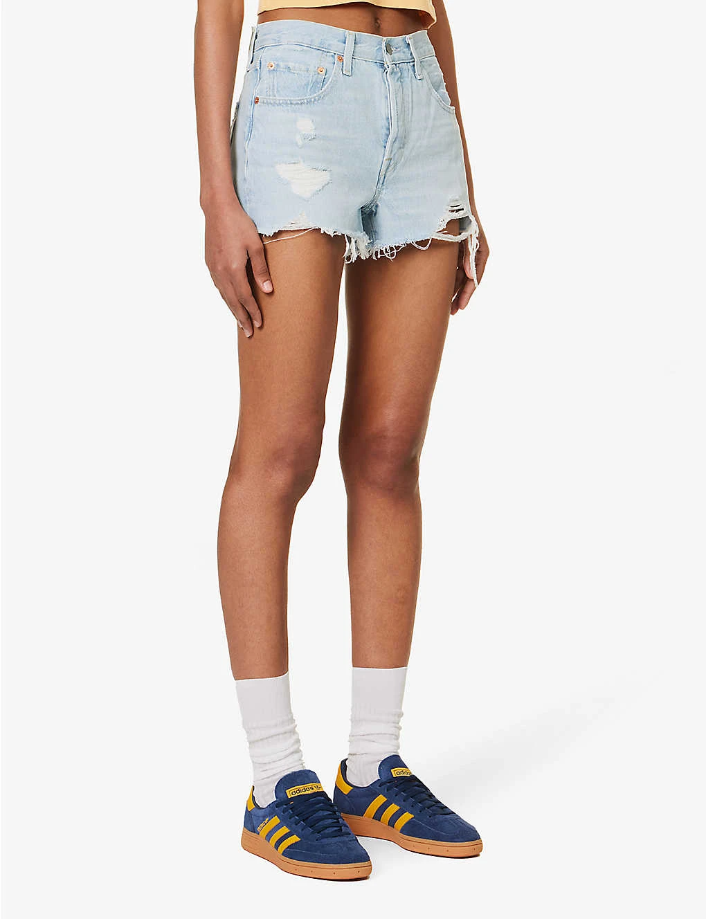 Levis 501 Original High-rise Stretch-denim Shorts 3 Levis 501 Original High-rise Stretch-denim Shorts - Image 3