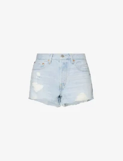 Levis 501 Original High-rise Stretch-denim Shorts