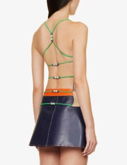 Lulu V-neck Check-pattern Upcycled Top 8 Lulu V-neck Check-pattern Upcycled Top -Reiss Shop R04192930 BEIGEBRONZE ALT03