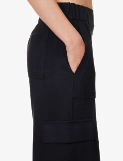 ME AND EM Mid-rise Wide-leg Stretch-woven Trousers -Reiss Shop R04194858 NAVY ALT04