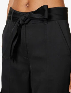 ME AND EM Wide-leg High-rise Recycled-polyester Trousers -Reiss Shop R04194863 BLACK ALT04