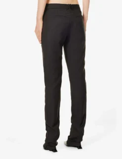 Fino Slim-leg Mid-rise Wool Trousers 9 Fino Slim-leg Mid-rise Wool Trousers -Reiss Shop R04195244 BITTERCHOCOLATE ALT03