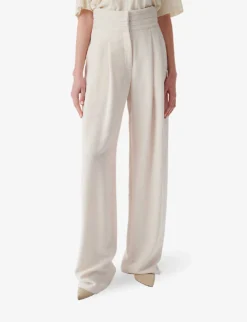 IRO Jeon Pleated Wide-leg Mid-rise Wool-blend Trousers 6 IRO Jeon Pleated Wide-leg Mid-rise Wool-blend Trousers -Reiss Shop R04196510 ECR01 ALT02