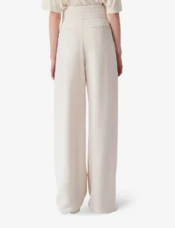 IRO Jeon Pleated Wide-leg Mid-rise Wool-blend Trousers 7 IRO Jeon Pleated Wide-leg Mid-rise Wool-blend Trousers -Reiss Shop R04196510 ECR01 ALT03