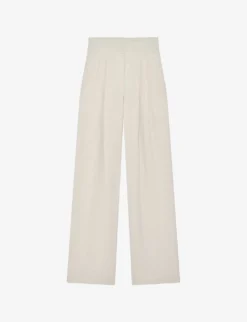 IRO Jeon Pleated Wide-leg Mid-rise Wool-blend Trousers