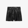 IRO Paoli Belted Leather Shorts