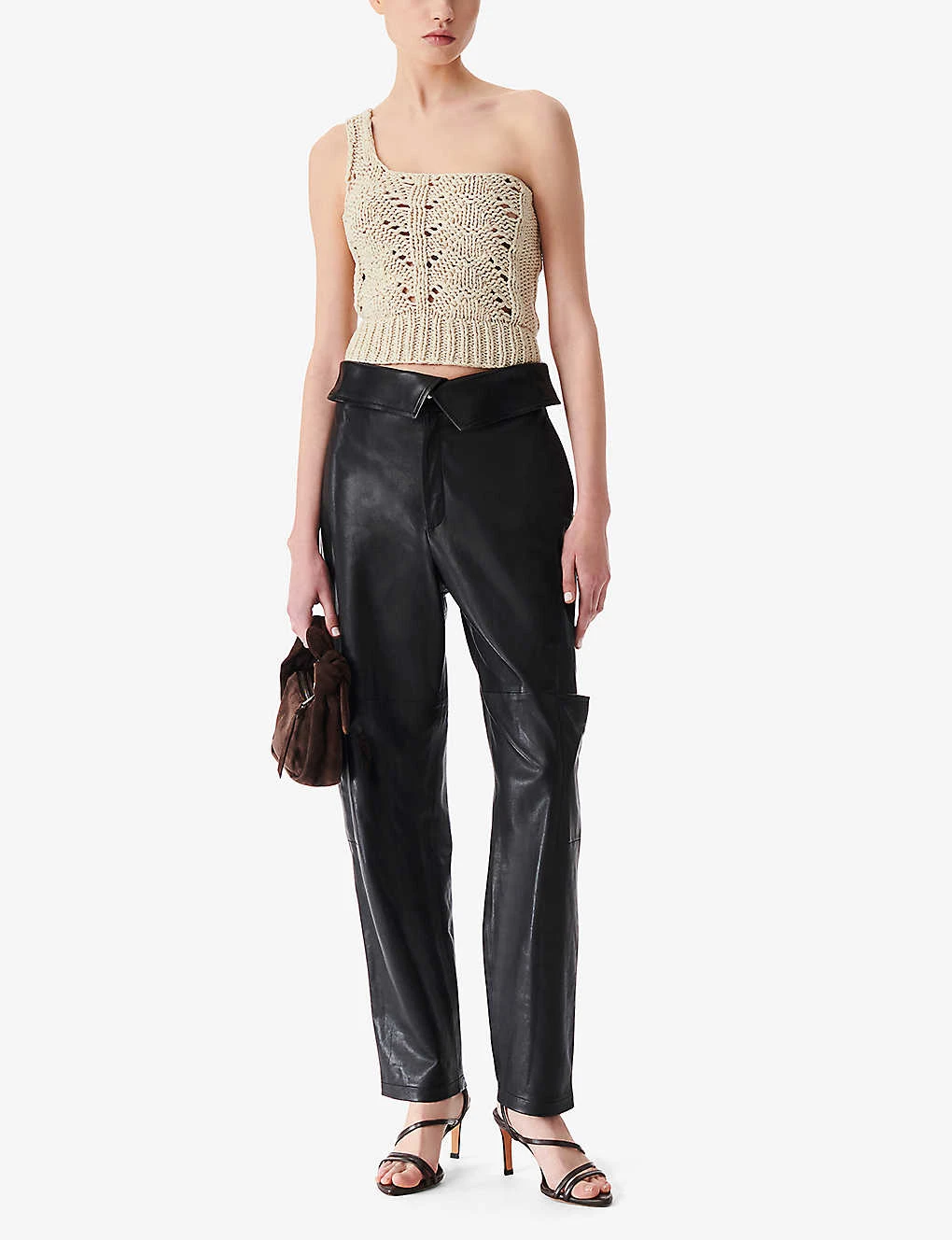 IRO Caron Patch-pocket Tapered-leg High-rise Leather Trousers 2 IRO Caron Patch-pocket Tapered-leg High-rise Leather Trousers - Image 2