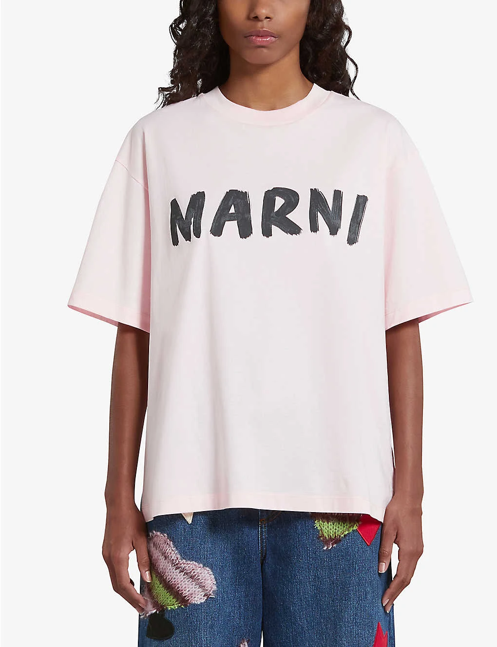 Marni Boxy-fit Logo-print Cotton T-shirt 3 Marni Boxy-fit Logo-print Cotton T-shirt - Image 3