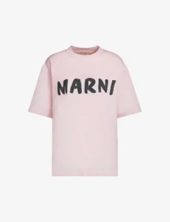 Marni Boxy-fit Logo-print Cotton T-shirt