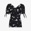 Marni Heart-print Bow-sleeve Silk Top