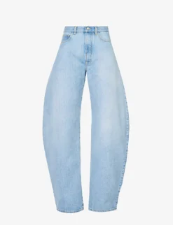 ALAIA Wide Barrel-leg Mid-rise Jeans