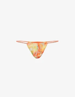 Jaded London Abstract Gradient-pattern Mid-rise Bikini Bottoms