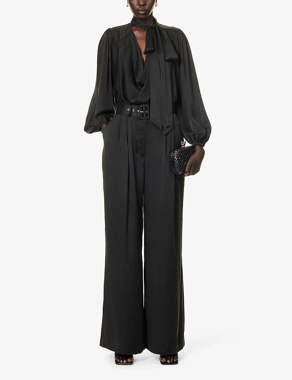 Zimmermann Buckle-embellished Wide-leg High-rise Silk Trousers 2 Zimmermann Buckle-embellished Wide-leg High-rise Silk Trousers - Image 2