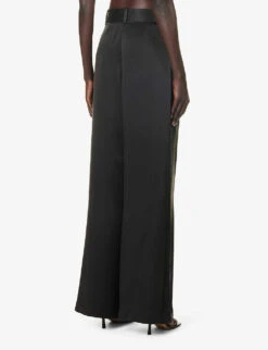 Zimmermann Buckle-embellished Wide-leg High-rise Silk Trousers 8 Zimmermann Buckle-embellished Wide-leg High-rise Silk Trousers -Reiss Shop R04199031 BLACK ALT03