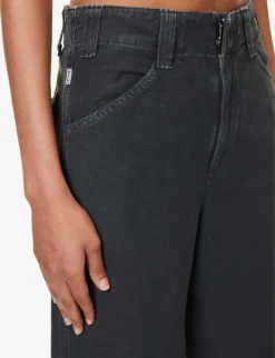 CITIZENS OF HUMANITY Paloma Faded-wash Mid-rise Wide-leg Cotton Trousers -Reiss Shop R04200423 WASHEDBLACK ALT04