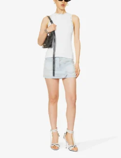 Daily Paper Erib Logo-print Stretch-cotton Top -Reiss Shop R04200789 WHITE ALT01