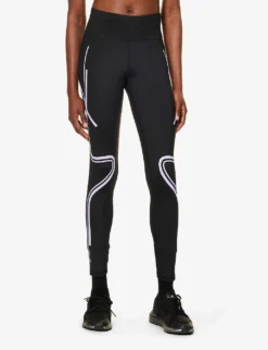 Adidas By Stella Mccartney TruePace High-rise Recycled-polyester And Recycled-elastane-blend Leggings 7 Adidas By Stella Mccartney TruePace High-rise Recycled-polyester And Recycled-elastane-blend Leggings -Reiss Shop R04201630 BLACKPURPLEGLOW ALT02