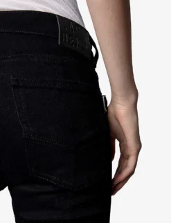 Zadig & Voltaire Eclipse Flared-leg Mid-rise Stretch Organic-cotton Jeans -Reiss Shop R04201838 NOIR ALT04