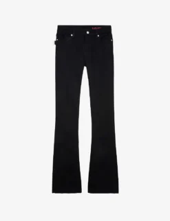 Zadig & Voltaire Eclipse Flared-leg Mid-rise Stretch Organic-cotton Jeans