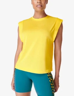 Sweaty Betty Breathe Easy Boxy-fit Stretch-jersey T-shirt 6 Sweaty Betty Breathe Easy Boxy-fit Stretch-jersey T-shirt -Reiss Shop R04201935 APOLLOYELLOW ALT02