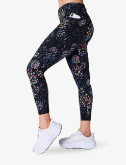 Sweaty Betty Power 7/8 High-rise Graphic-print Workout Leggings -Reiss Shop R04201955 BLACKFACETEDFLORAL ALT02