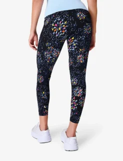 Sweaty Betty Power 7/8 High-rise Graphic-print Workout Leggings -Reiss Shop R04201955 BLACKFACETEDFLORAL ALT03