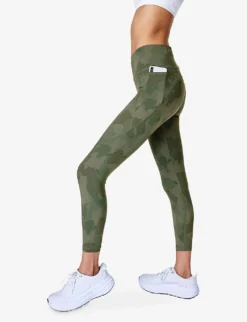 Sweaty Betty Power 7/8 Camouflage-print Stretch-woven Leggings -Reiss Shop R04201957 GREENPAINTEDCAMO ALT02
