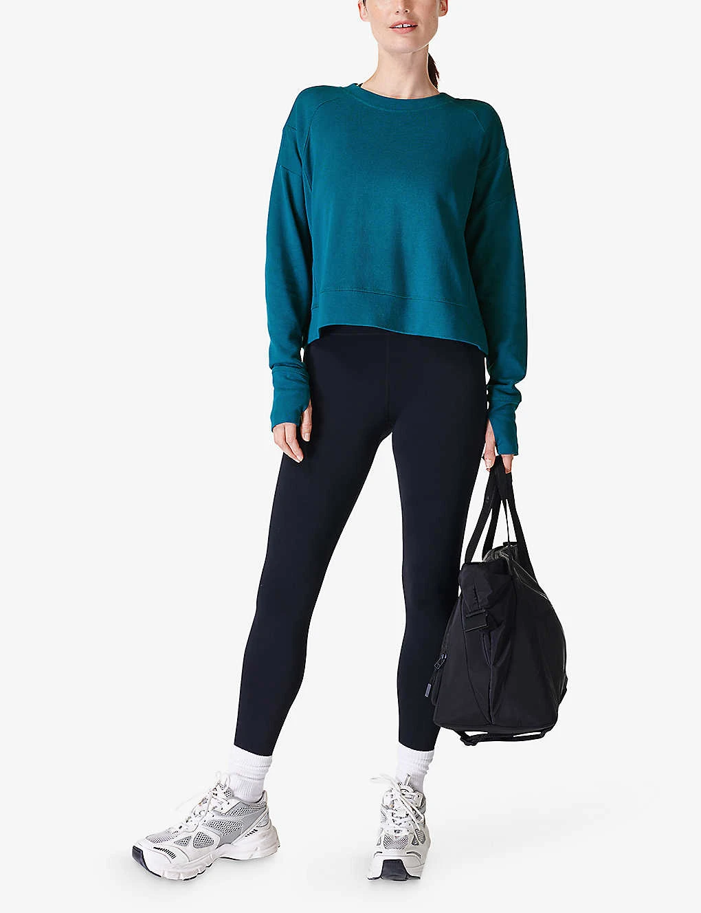 Sweaty Betty After Class Cropped Organic Cotton-blend Sweatshirt 2 Sweaty Betty After Class Cropped Organic Cotton-blend Sweatshirt - Image 2