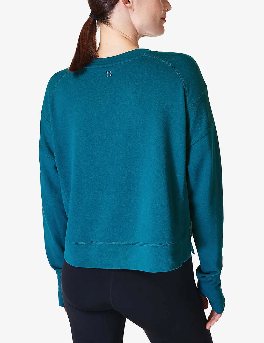 Sweaty Betty After Class Cropped Organic Cotton-blend Sweatshirt 4 Sweaty Betty After Class Cropped Organic Cotton-blend Sweatshirt - Image 4