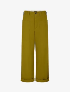 Soeur Thabor Wide-leg High-rise Cotton Trousers