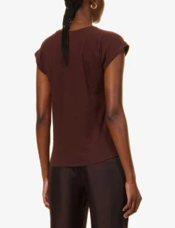 Soeur Valentina Logo-print Cotton-blend T-shirt -Reiss Shop R04202835 PURPLE ALT03