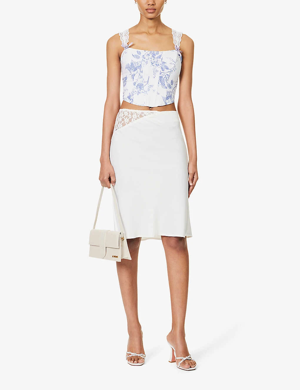 Brigitta Floral-pattern Boned Linen Top 2 Brigitta Floral-pattern Boned Linen Top - Image 2