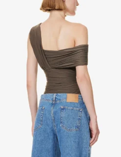 Tilson Ruched Stretch-woven Body -Reiss Shop R04203447 CINDER ALT03