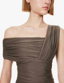 Tilson Ruched Stretch-woven Body -Reiss Shop R04203447 CINDER ALT04