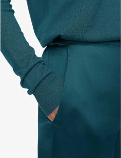 Joseph Tova Straight Leg Mid-rise Silk-satin Trousers -Reiss Shop R04203749 DARKTEAL ALT03