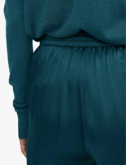 Joseph Tova Straight Leg Mid-rise Silk-satin Trousers -Reiss Shop R04203749 DARKTEAL ALT04