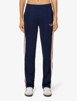 Side-stripe Straight-leg Mid-rise Jogging Bottoms -Reiss Shop R04205003 NAVY ALT02