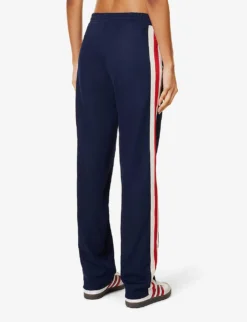 Side-stripe Straight-leg Mid-rise Jogging Bottoms -Reiss Shop R04205003 NAVY ALT03