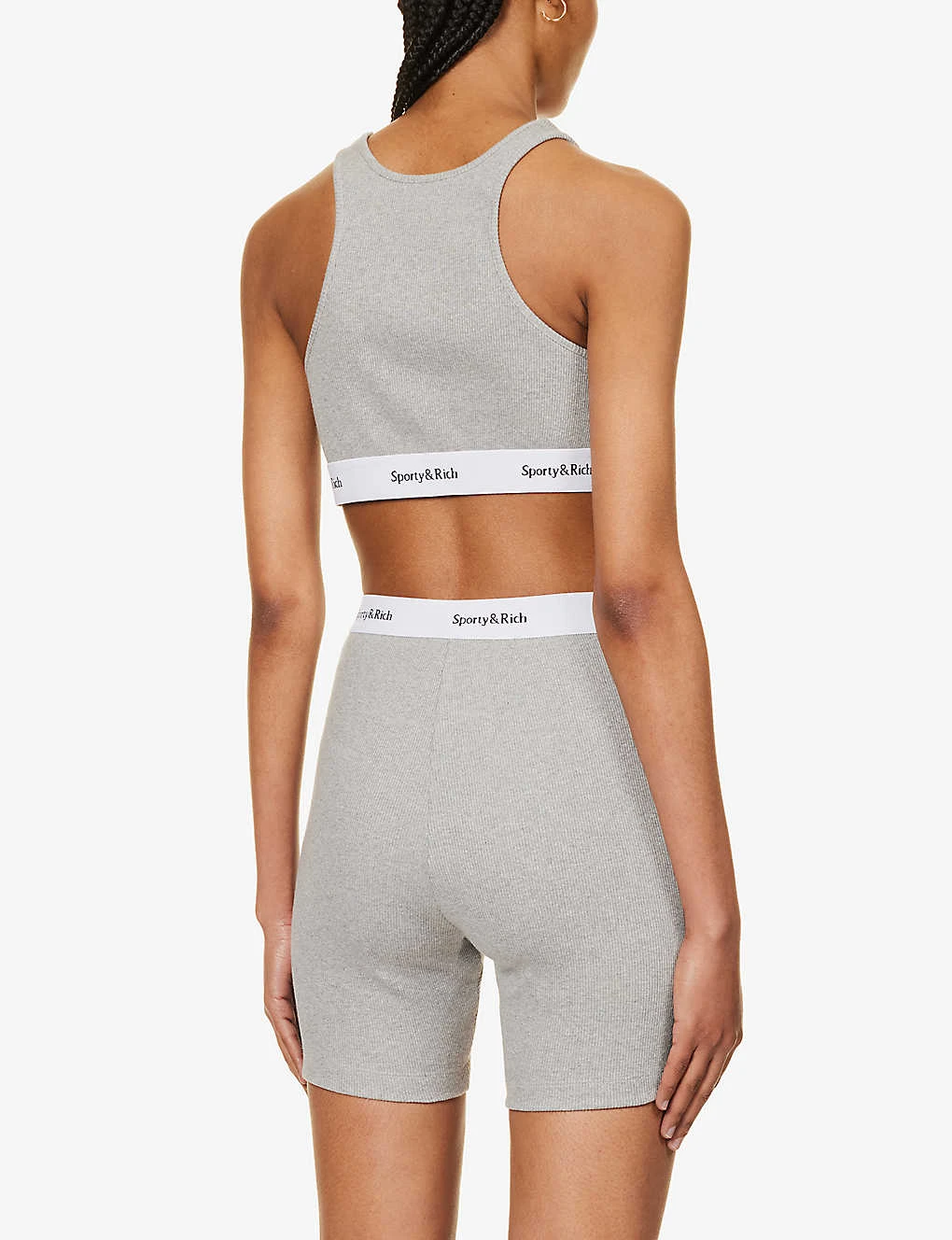 Serif Logo-underband Stretch-cotton Bralette 4 Serif Logo-underband Stretch-cotton Bralette - Image 4